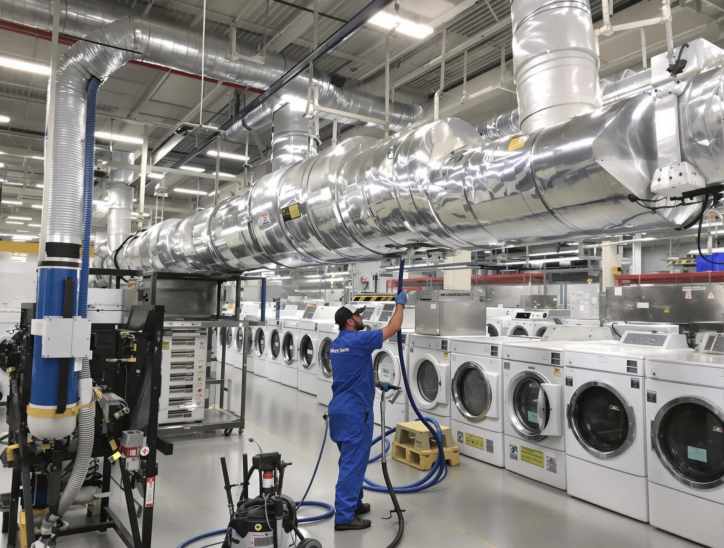 Shelbyville Dryer Vent Cleaning team performing heavy-duty industrial dryer vent cleaning in Shelbyville