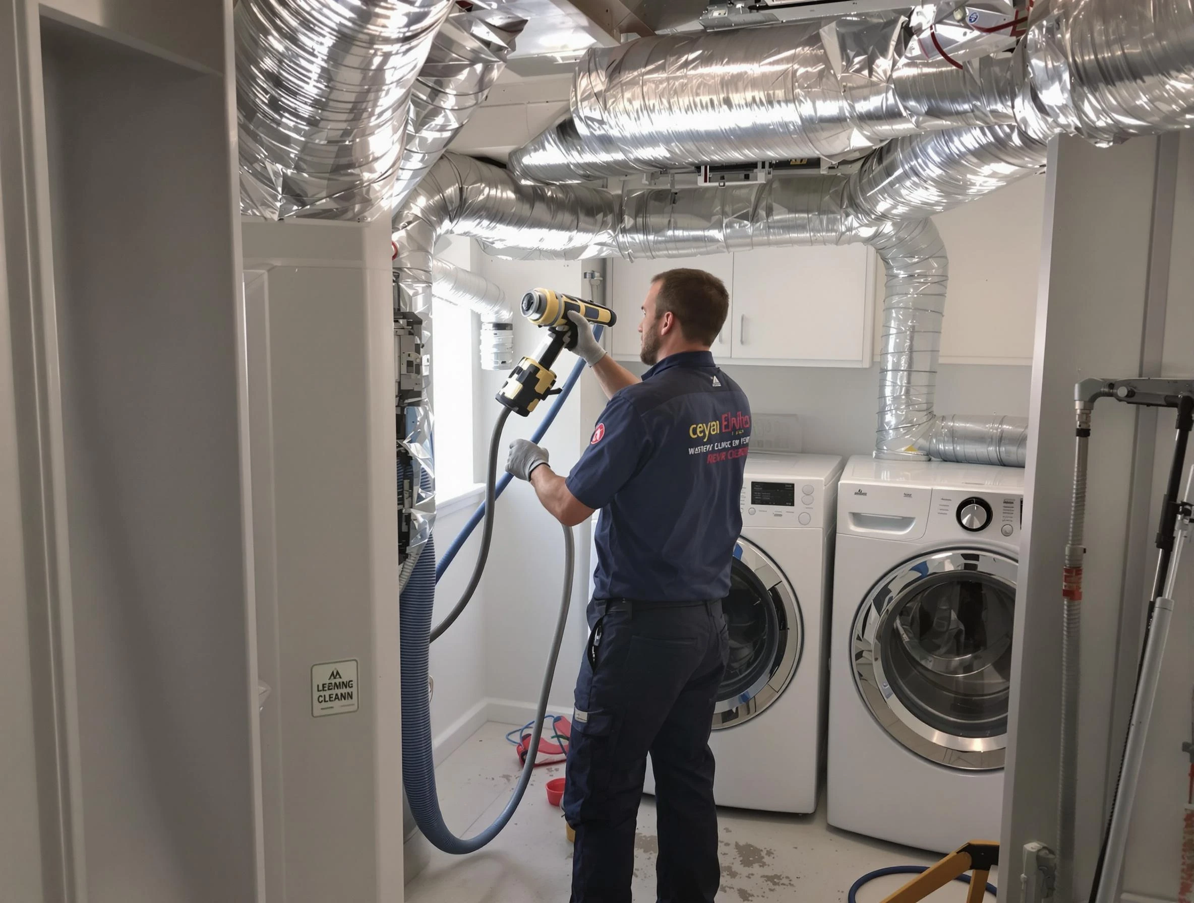 Shelbyville Dryer Vent Cleaning specialist using advanced equipment for thorough duct cleaning in Shelbyville